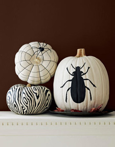 Hand-painted and stenciled pumpkins Hand-painted and stenciled pumpkins